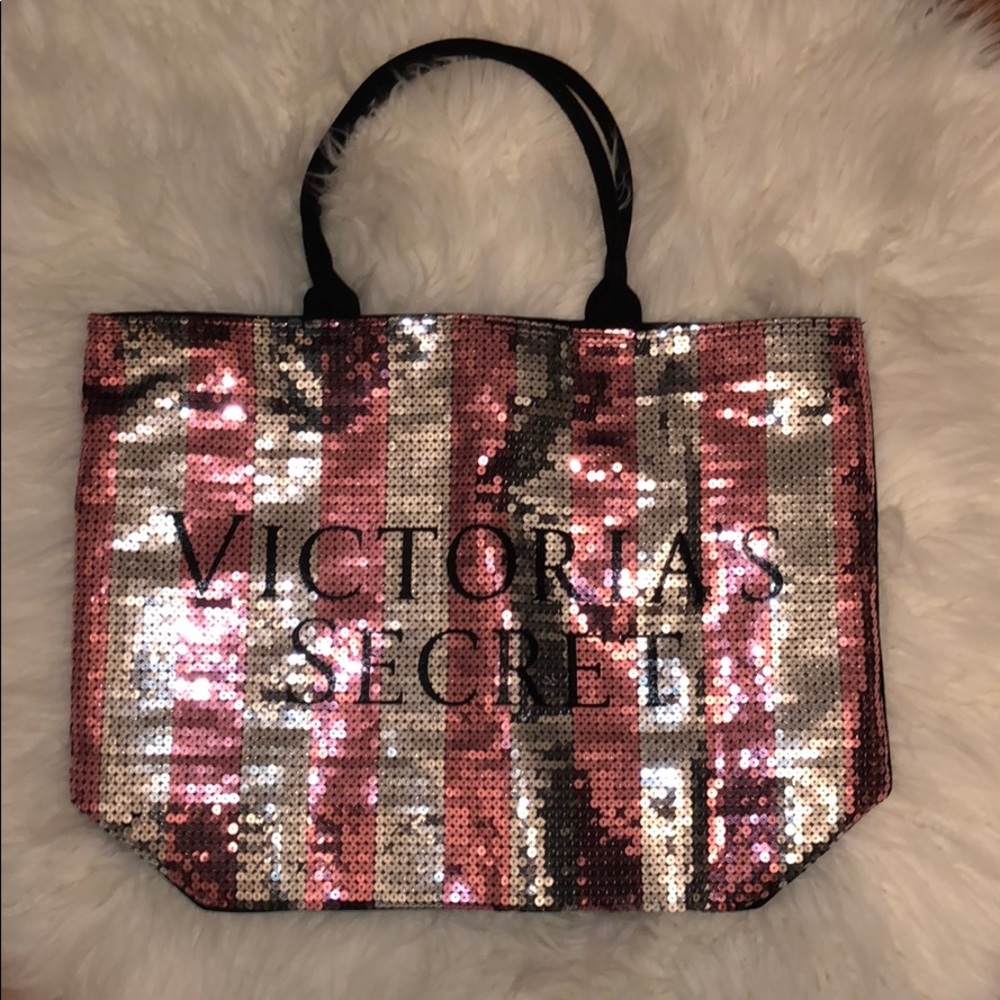 Large Victoria’s Secret Sequin Tote